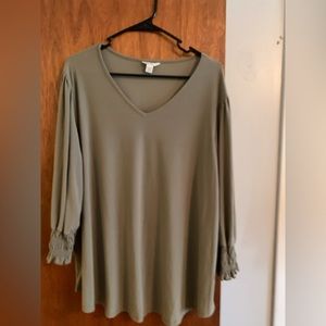 Light olive green shirt Size 14W